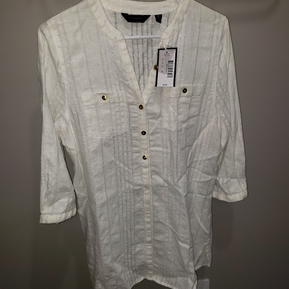 Linen 3/4 lenght shirt